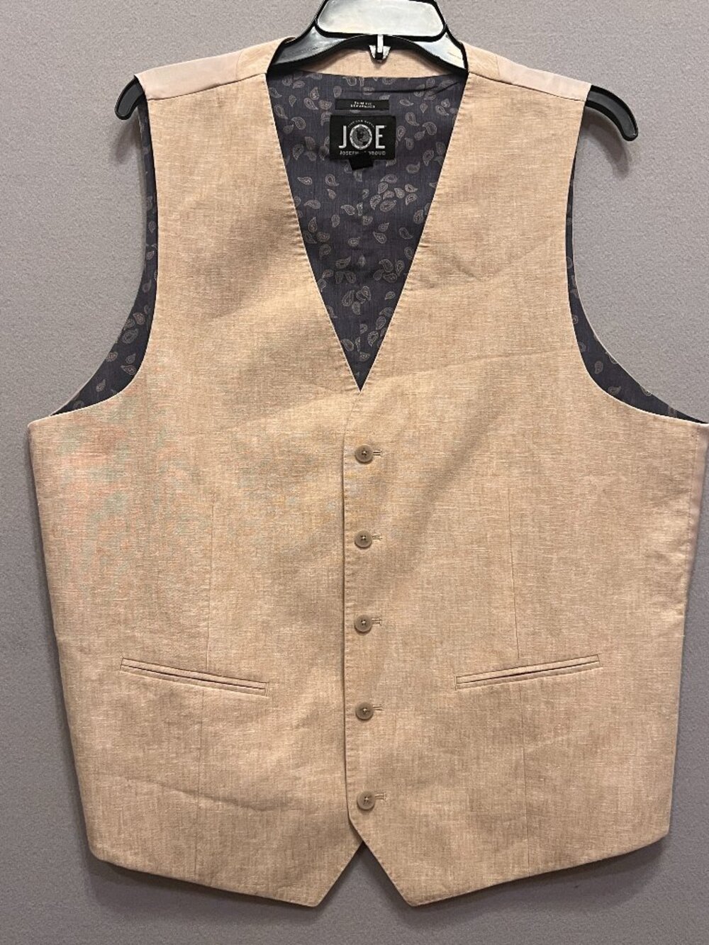Joseph Abboud Slim Fit Linen Cotton Vest, Size XL